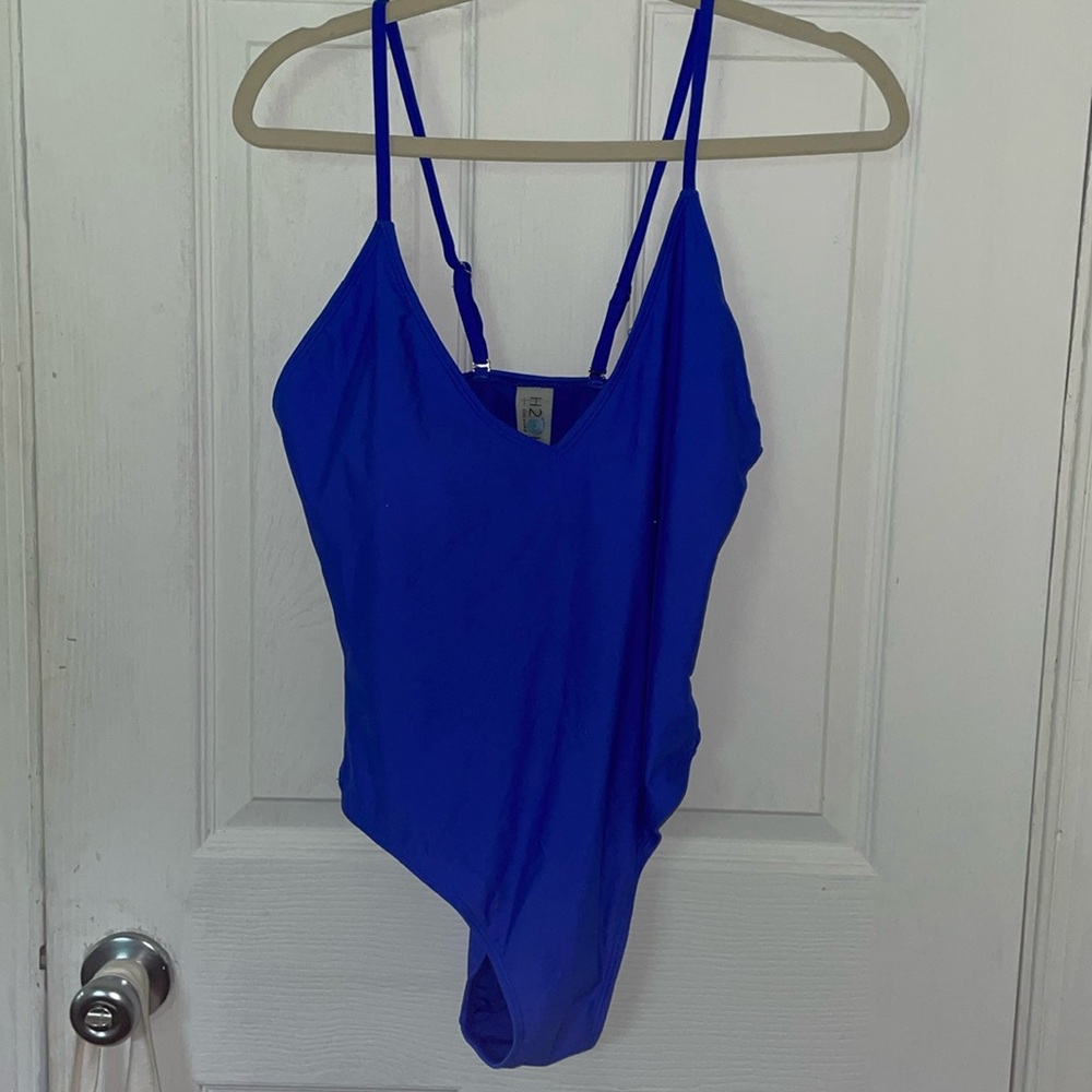 Bright Blue One-Piece Swimsuit!